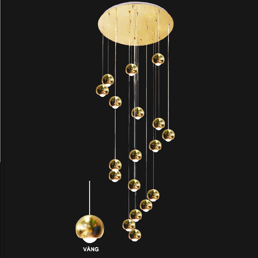 TPL 2170: Đèn thả Phale  - KT: Ø1000mm x H1600mm - Đèn chân E14 x 37 bóng