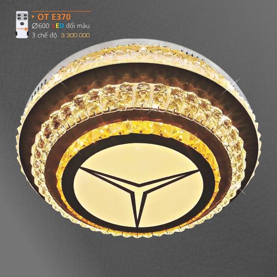 AD - OT E370 : Đèn áp trần LED - KT: Ø600mm - Đèn LED đổi 3 màu - Remote