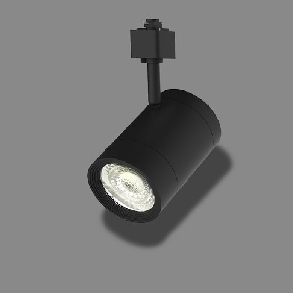 NTR143B: Đèn LED rọi ray chiếu điểm 14W vỏ đen - KT: Ø85mm x H134mm - Ánh sáng vàng 3000K