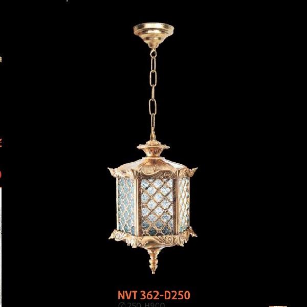 NV - NVT  362-D250: Đèn thả vòm ban cong - KT: Ø250mm x H 900mm - Đèn chân E27 x 1 bóng
