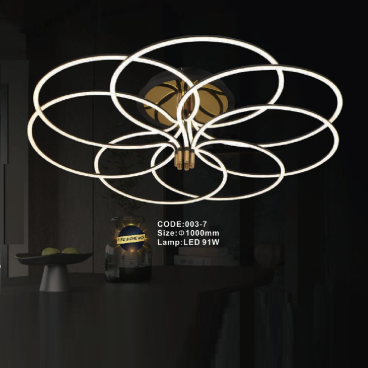 CODE: 003-7: Đèn áp trần LED - KT: Ø1000mm  - Đèn LED 91W ánh sáng đổi 3 màu