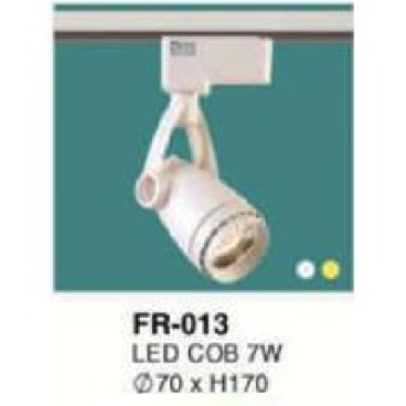 FR-013: Đèn rọi ray LED COB 7W - KT: Ø70mm x H170mm - 1 chế độ ánh sáng (trắng/vàng)