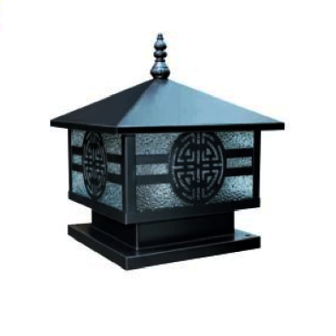 HF - 02C: Đèn gắn đầu trụ - KT: 300mm x 300mm x H300mm - Bóng đèn E27 x 1