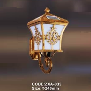 CODE: ZXA - 035: Đèn gắn tường ngoài trời NLMT - KT: Ø240mm - Đèn LED