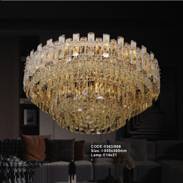 CODE: 0363/800: Đèn áp trần Phale  - KT: Ø800mm x H380mm - Đèn E14 x 21 bóng
