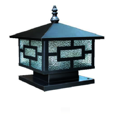 HF - 03D: Đèn gắn đầu trụ - KT: 350mm x 350mm x H350mm - Bóng đèn E27 x 1