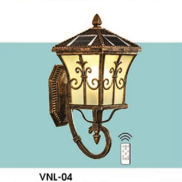 HF - VNL - 04: Đèn gắn tường ngoài trời NLMT - KT: L260mm x H440mm - Đèn LED 3W