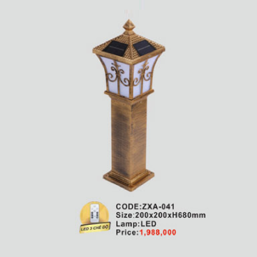 CODE: ZXA - 041: Đèn trụ sân vườn NLMT