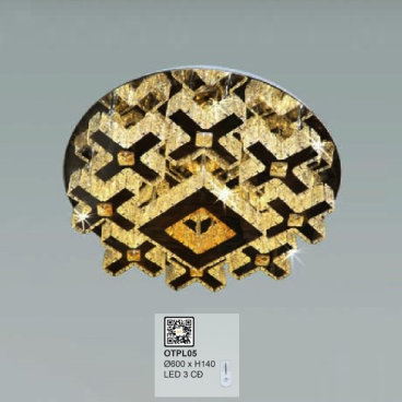 35 - OTPL05: Đèn áp trần Phale LED - KT: Ø600mm x H140mm - Đèn LED đổi 3 màu