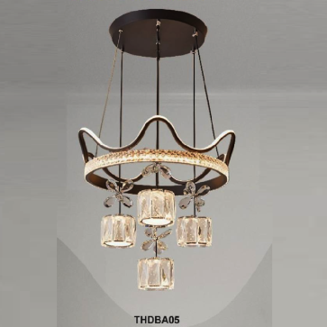35 - THDBA05: Đèn thả LED 4 bóng - KT: L450mm x H1000mm - Đèn LED đổi 3 màu