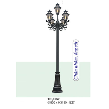 TRỤ 057: Đèn trụ sân vườn chất liệu hợp kim, 5 bóng