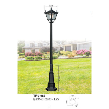 TRỤ - 062: Đèn trụ sân vườn chất liệu hợp kim 1 bóng