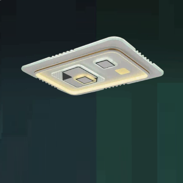 E - ML - 07: Đèn áp trần LED chữ nhật - KT: L650mm x W450mm x H60mm  - Đèn LED 100W  ánh sáng đổi 3 màu - Remote