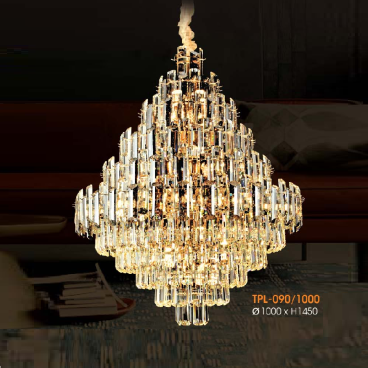 VE - TPL -  090/1000: Đèn thả Phale - KT: Ø1000mm x H1450mm - Đèn chân E14 x 42 bóng