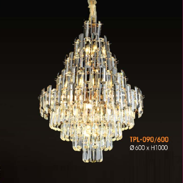 VE - TPL - 090/600: Đèn thả Phale - KT: Ø600mm x H1000mm - Đèn chân E14 x 21 bóng