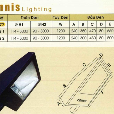  1-7777: Chóa đèn Tennis số 1