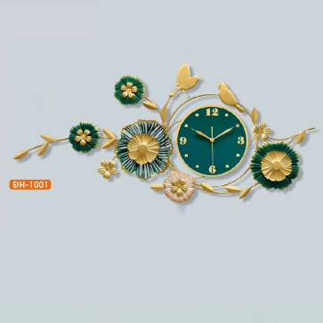 HF - ĐH - 1001: Đồng hồ trang trí hình cánh hoa - KT:  L1000mm x H550mm