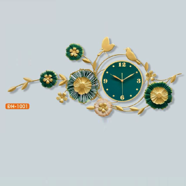 HF - ĐH - 1001: Đồng hồ trang trí hình cánh hoa - KT:  L1000mm x H550mm