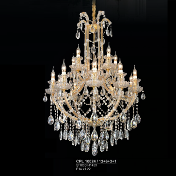S - CPL 10024/12+6+3+1: Đèn chùm nến Phale 22 tay - KT: Ø1000mm x H1420mm - Bóng đèn E14 x 22 bóng
