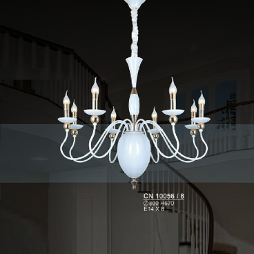 S - CN 10056/8: Đèn chùm nến 8 tay - KT: Ø800mm x H670mm - Bóng đèn E14 x 8 bóng