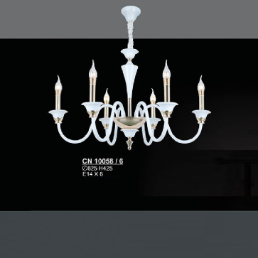 S - CN 10058/6: Đèn chùm nến 6 tay - KT: Ø625mm x H425mm - Bóng đèn E14 x 6 bóng