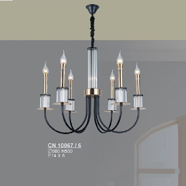 S - CN 10067/6: Đèn chùm nến 6 tay - KT: Ø660mm x H500mm - Bóng đèn E14 x 6 bóng