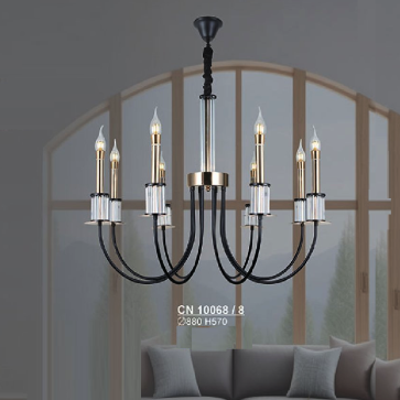 S - CN 10068/8: Đèn chùm nến 8 tay - KT: Ø880mm x H570mm - Bóng đèn E14 x 8 bóng