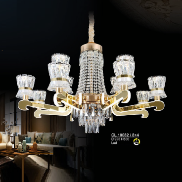 CL 10082/8 +4: Đèn chùm LED 12 tay - KT: Ø920mm x H500mm - Đèn LED đổi 3 màu