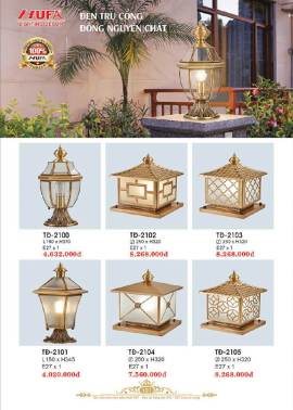 CATALOGUE ĐÈN HUFA ( CK TỪ 55%-65%)