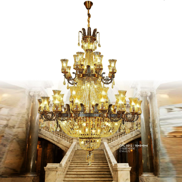 SN - CPL1012: Đèn chùm Phale chao thủy tinh 36 tay - KT: Ø1450mm x H2000mm - Bóng đèn E14 x 72bóng