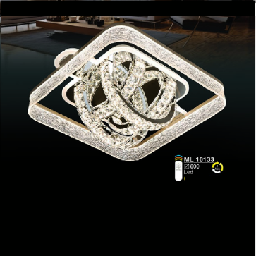 ML 10133: Đèn áp trần LED vuông - KT: W600mm x L600mm - Đèn LED đổi 3 màu