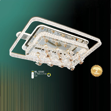 ML10141: Đèn mâm LED chữ nhật - KT: W700mm x L1100mm - Đèn LED đổi 3 màu