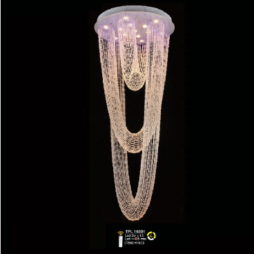 S -  TPL 10201: Đèn thả Phale LED - KT: Ø800mm x H 1800mm - Đèn LED đổi 3 màu + Bóng LED 5W x 13 bóng