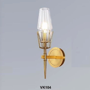 35 - VK104: Đèn gắn tường chao thủy tinh - KT: W150mm x H390mm - Bóng đèn E14 x 1