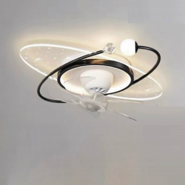 OTQ83105DEN: Quạt trần đảo Đèn LED Mica  - KT: L600mm x W500mm - Đèn LED 115W đổi 3 màu