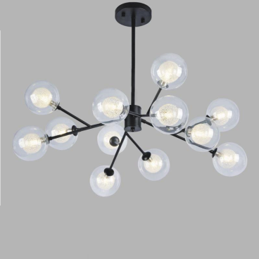 VE - T - 1065/12: Đèn chùm chao quả bi LED 12 bóng - KT: Ø800mm x H900mm - Đèn LED G4 x 12 bóng