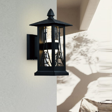 AC 11-28: Đèn gắn tường ngoài trời LED - KT: 150mmx150mm x H280mm - Đèn LED 14W ánh sáng vàng 3000K