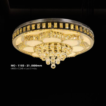 MO - 1103/800mm: Đèn áo trần LED Phale - KT: 800mm x H240mm - Đèn LED đổi 3 màu