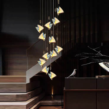 35 - THD110T12: Đèn thả LED - KT: Ø600mm x H3000mm - Đèn LED đổi 3 màu