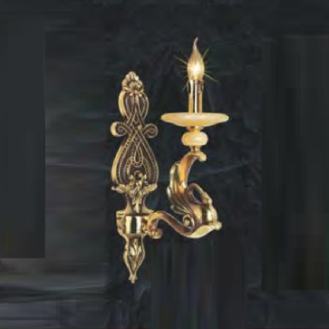 NV 1113/1: Đèn gắn tường đồng chén đá - KT: L120 -250mm x H430mm - Bóng đèn E14 x 1