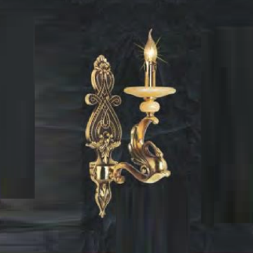 NV 1113/1: Đèn gắn tường đồng chén đá - KT: L120 -250mm x H430mm - Bóng đèn E14 x 1