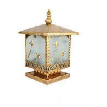 HF 114: Đèn gắn đầu trụ - KT: 200mm x 200mm x H300mm - Bóng đèn E27 x 1