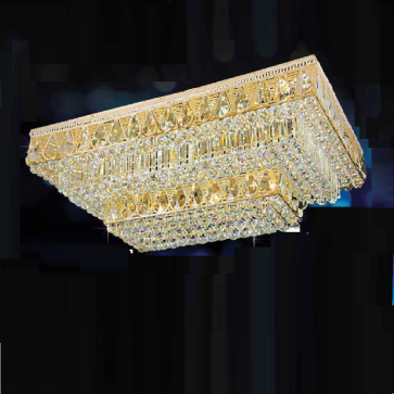 MO - 1148 - 21: Đèn áp trần Phale LED chữ nhật - KT: L1200mm x W800mm x H450mm - Đèn LED đổi 3 màu + Đèn E14 x 18 bóng