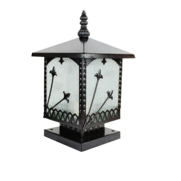 HF 116: Đèn gắn đầu trụ - KT: 200mm x 200mm x H300mm - Bóng đèn E27 x 1