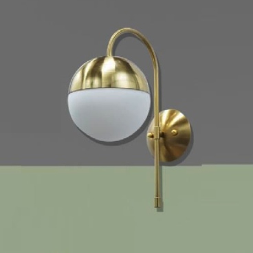 35 - VK 11B: Đèn gắn tường chóa bi trắng - KT: Ø150mm x H400mm - Bóng đèn E27 x 1