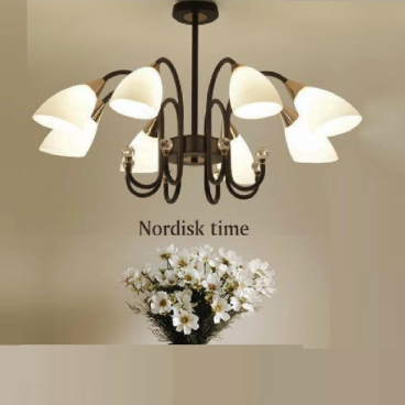 TTK11T8: Đèn chùm 8 tay - KT: Ø880mm x H420mm - Bóng đèn E27 x 8 bóng