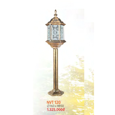 NVT120: Đèn trụ sân vườn hợp kim