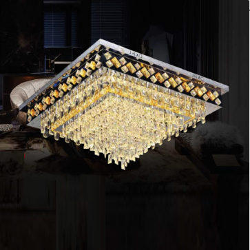 MO - 1205: Đèn áp trần vuông LED Thủy tinh Phale - KT: L800mm x W800mm x H400mm - Đèn LED đổi 3 màu