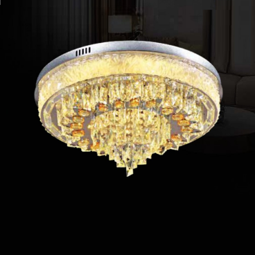 MO - 1222: Đèn áp trần LED thủy tinh /Phale - KT: Ø600mm x H350mm - Đèn LED đổi 3 màu - Remote