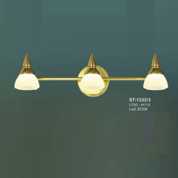 AN - ST - 1222/3: Đèn rọi tranh/gương 3 bóng - KT: L530mm x H115mm - Đèn LED ánh sáng vàng 3000K